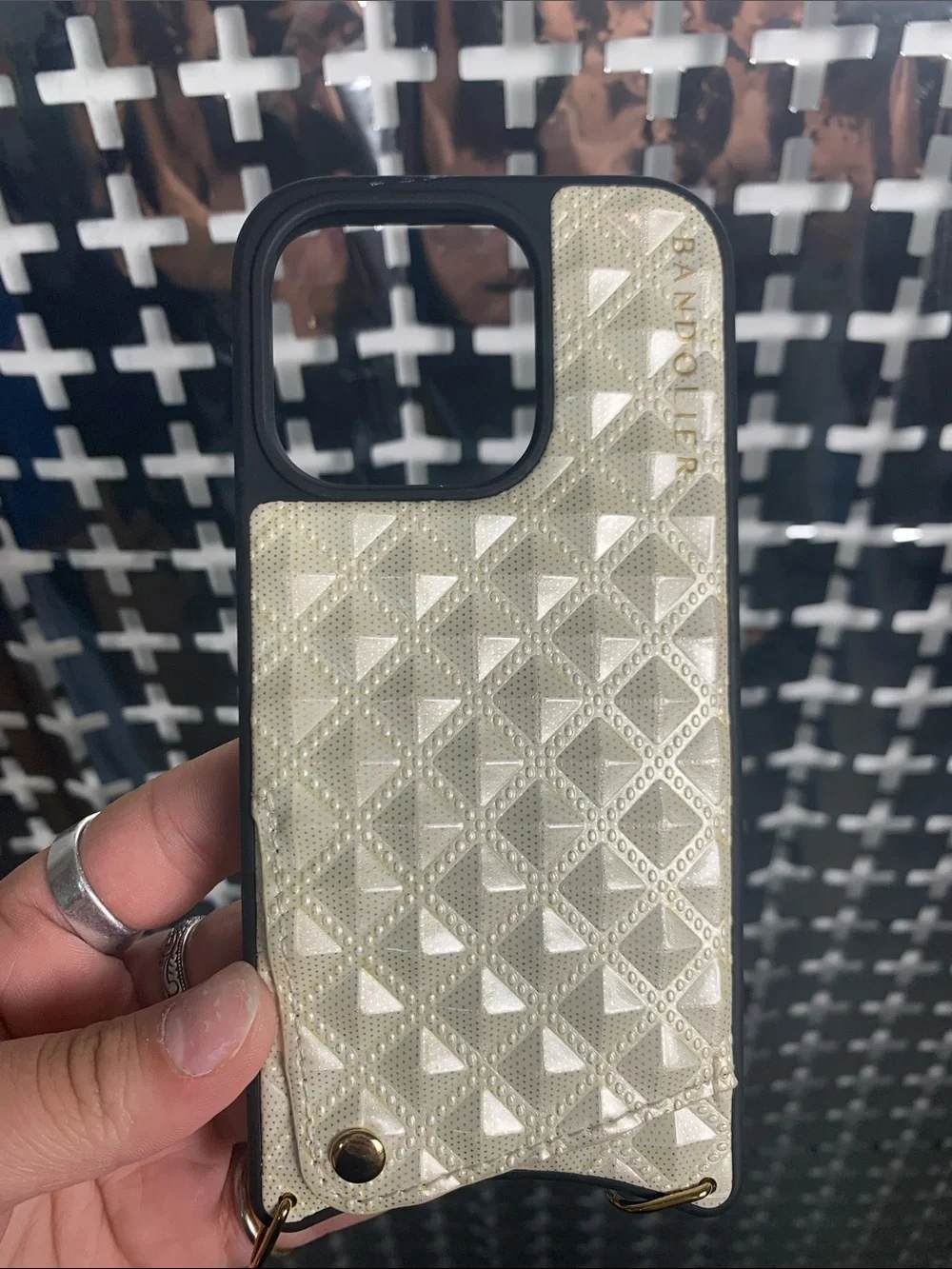 Bandolier Cream Textured iPhone 15 Pro Case